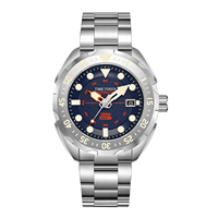 Reloj de Pulsera de Buceo TIME TOKEN para Hombre, Movimiento Mecánico SEIKO, 300 m, Superluminoso, Acero Inoxidable 316L