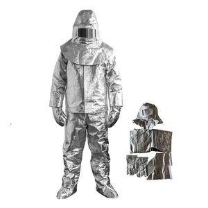 Combinaison ignifuge Swelder <span class=keywords><strong>anti</strong></span>-rayonnement thermique 1000 ℃   Combinaison ignifuge résistante à la chaleur, uniforme aluminisé - Product Image 1