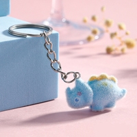 Porte-clés Dinosaure en Peluche 3D Mignon Tyrannosaure Triceratops, Pendentif de Sac, Cadeau pour Hommes et Femmes