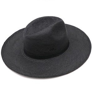 <span class=keywords><strong>Sombrero</strong></span> <span class=keywords><strong>de</strong></span> <span class=keywords><strong>paja</strong></span> <span class=keywords><strong>de</strong></span> hierba natural para hombre y mujer, <span class=keywords><strong>sombrero</strong></span> <span class=keywords><strong>de</strong></span> <span class=keywords><strong>paja</strong></span> negro con borde IDE, estilo panamá, venta al por mayor - Product Image 5