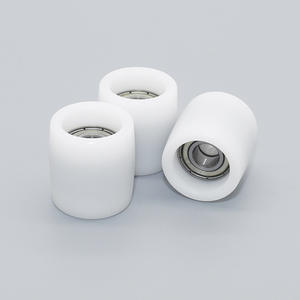 ลูกกลิ้งพลาสติก POM รูปโค้ง ขนาด 6*20*21 มม. ขายส่งจากโรงงาน ลูกกลิ้งแบบมีลูกปืนคู่ หุ้มยาง สำหรับอุปกรณ์อัตโนมัติ - Product Image 2