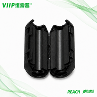 V18029 Inti Ferit Anti-Interferensi Tipe Snap-on 6mm ID, Inti Penekan EMC Sesuai RoHS&REACH untuk Kabel Daya & Sinyal