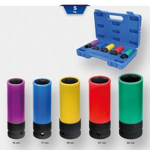 ชุดเครื่องมือซ็อกเก็ต1/2 "สำหรับขอบอลูมิเนียม15/17 / 19 / 21/22mm, 5ชิ้น - Product Image 2