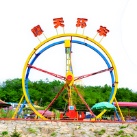 Manège en forme d'anneau de grande roue au design moderne, aspect élégant, attraction pour les nouveaux projets de parcs d'attractions