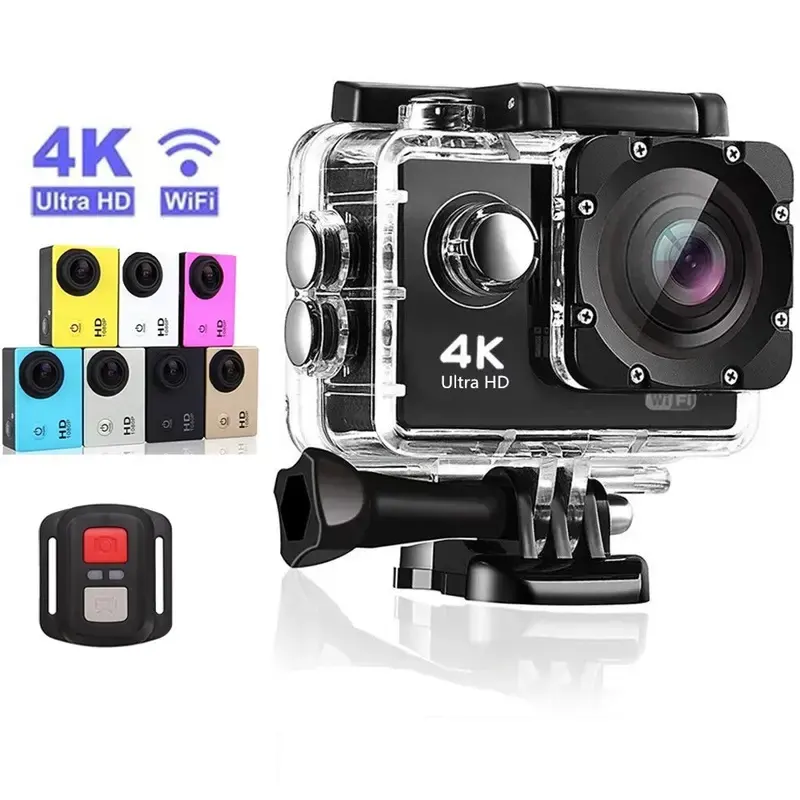 Outdoor Underwater Camera Sports Mini Video 1080p Recording Camera Ultra Hd Wifi 4k Waterproof Action DV Camera