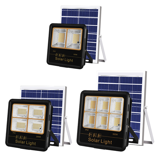Factory Direct Sale 200 Watt Stadium Led 100w 200w 300w Flood Light High Brightness Waterproof Outdoor IP67 Solar Flood Light