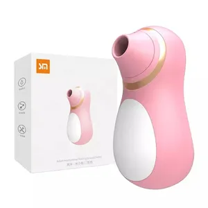 Puissant vibrateur de stimulateur de mamelon de Clitoris de succion de pingouin à 10 fréquences, masseur électrique intelligent à moteur à double fonction