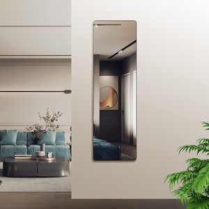 Espejo de puerta de 47 x 14 pulgadas con marco negro para uso interior con diseño moderno - Product Image 3