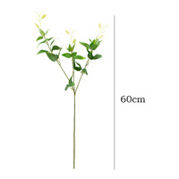 Daun Clematis Buatan, Tanaman Hias Dekorasi Lanskap, Kain Sutra Besi, Tanaman Artifisial Indoor/Outdoor, Daun Honeysuckle