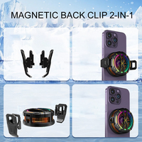Nouveau ventilateur de refroidissement pour téléphone portable avec anneau lumineux magnétique, léger, silencieux, radiateur pour téléphone portable avec lumière RVB