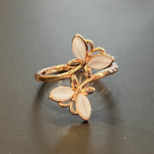 Anello Estivo con Fiore e Occhio di Gatto per Donne, Elegante Accessorio di Moda per Dito Indice, Regalo - Product Image 6
