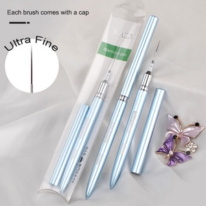 Ensemble de pinceaux ultra fins pour nail art, 6 mm-25 mm, rose, violet, bleu, pour détails, marque privée - Product Image 6