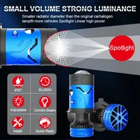 Luz Delantera para Automóvil, Bombilla LED H4 para Faros Delanteros, 6500k, Luz Alta y Baja, Focos de Alta Potencia, Sistema de Iluminación Automotriz, Luz Delantera LED CSP