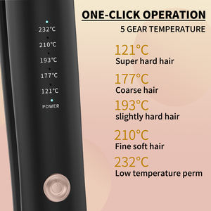 Plancha de Pelo Eléctrica de Doble Voltaje con Pantalla LCD, Calentamiento Rápido en 30 Segundos, Turmalina MCH, Iones Negativos, Sin Daños, Ideal para RV y Hoteles - Product Image 3