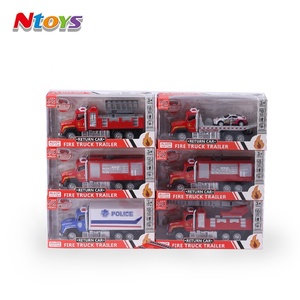 Camion dei Pompieri in Metallo Giocattolo per Bambini Veicoli a Retrocarica Giocattoli in Lega Auto in Miniatura Camion dei Vigili del Fuoco - Product Image 6