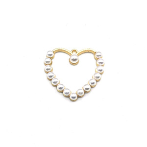 จี้รูปหัวใจมุกเกรด AA สำหรับทำเครื่องประดับ DIY สร้อยข้อมือ สร้อยคอ พวงกุญแจ ใช้ได้ทุกวัน - Product Image 1