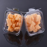 Boîte d'emballage pour fruits secs en PET recyclé écologique, contenants jetables en plastique RPET inviolables pour salades de fruits
