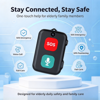 Pendentif d'appel d'urgence SOS 4G LTE D1 pour personnes âgées avec positionnement GPS Beidou LBS WiFi et appel vocal bidirectionnel pour la sécurité des seniors