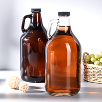 Bouteilles d'eau personnalisées gravées 1L & 2L sans BPA en verre clair ambré pour vin et bière de Californie 64oz demi-gallon pour tequila