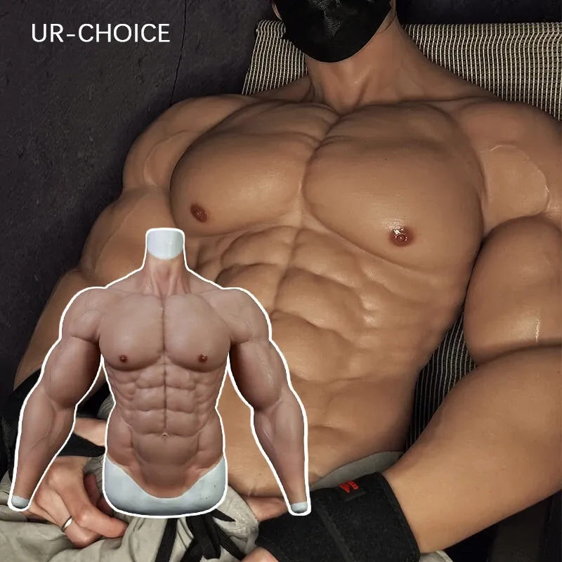 Реалистичный костюм URCHOICE для поддельных мышц, силиконовый искусственный гелевый мачо-костюм для мужчин, косплей, Хэллоуин, имитация груди, кожи