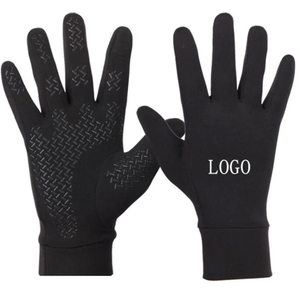 Gants de course à pied et de cyclisme personnalisés OEM, antidérapants, en gel de silicone, doublure polaire thermique pour l'hiver - Product Image 1