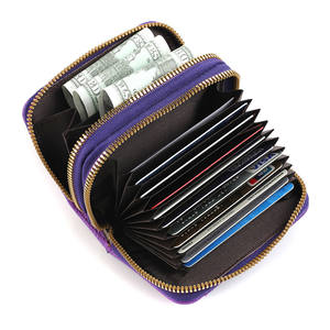 Vente chaude femmes court portefeuille PU cuir carte de crédit sac avec fermeture éclair Photo <span class=keywords><strong>fenêtre</strong></span> petit classique <span class=keywords><strong>porte</strong></span>-carte d'identité - Product Image 2