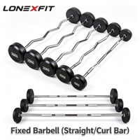 Barre de musculation droite en PVC avec poignée crantée chromée pour entraînement de force à domicile ou en salle de sport