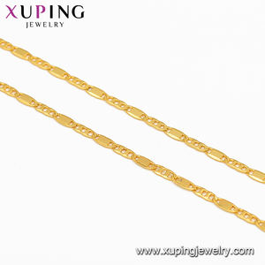 <span class=keywords><strong>Xuping</strong></span>-collar de cadena plana para mujer, Collar chapado en <span class=keywords><strong>oro</strong></span> de 24 quilates, joyas baadas en <span class=keywords><strong>oro</strong></span> por mayor, 46913 - Product Image 5
