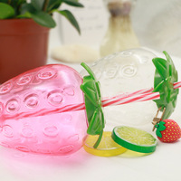 Gobelet en plastique en forme de fraise mignon, vente en gros pour bars et fêtes – Nouveauté usine