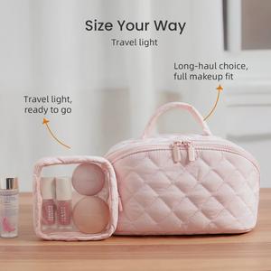 Organizador de Brochas de Maquillaje Portátil de Gran Capacidad, Bolsa de Aseo de Viaje de Alta Gama, Bolsa de Cosméticos Personalizable - Product Image 2