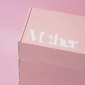 Boîtes postales en carton ondulé rose personnalisé avec papier d'emballage de pantoufles de stratification mate pour chaussettes d'expédition - Product Image 4