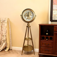 Horloge de sol créative de style européen en métal, horloge triangulaire sur pied personnalisée, décoration pour la maison, décoration intérieure, cadeau, vente en gros