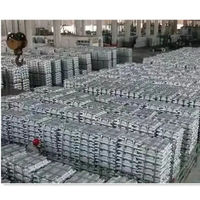 High Purity Zinc Ingot China Factory Wholesale OEM Customized Wooden Case Packing Details Metal Zinc Ingot 99.995% Silver White