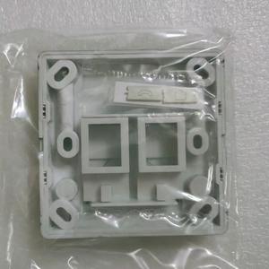 Dinding Rj45 soket hitam pelat wajah Uk tipe 86 Keystone Faceplate dengan Rj45 Outlet 2 Port Modular Jack 86*86mm Wall Faceplate Rj45 - Product Image 4