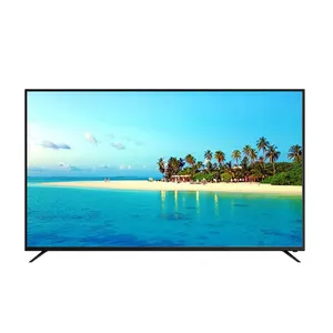 TV LED LCD 4K UHD Smart Android murah pabrik TV layar datar 32 40 43 50 55 60 65 85 inci dengan Format Display 1080p