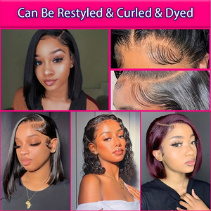 Glueless thẳng <span class=keywords><strong>Bob</strong></span> tóc giả với <span class=keywords><strong>bangs</strong></span> giá rẻ nguyên Brazil tóc con người ngắn <span class=keywords><strong>Bob</strong></span> tóc giả tóc con người ren phía trước tóc giả cho phụ nữ da đen - Product Image 6