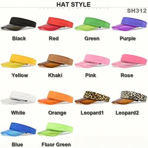 Wholesale Custom Made Adjustable Multicolored Polyester/Cotton 6-Panel Unisex Image Sporty Visor Sun <b>Hat</b> - Product Image 2