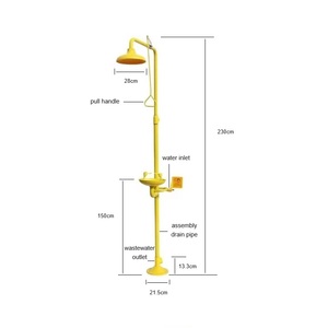 <span class=keywords><strong>Lavaojos</strong></span> de Emergencia de Acero Inoxidable 304, de Pie, Soldado, de Fácil Mantenimiento, Contemporáneo, para Escuelas y Laboratorios - Product Image 1