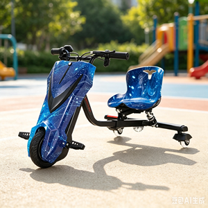 OEM 36V 350W Kinder Elektro-Drift-Trike 3-Rad 360° Drift-Scooter mit Stahl- und Kunststoffkonstruktion Kinderspielzeug für Outdoor-Rennen - Product Image 2
