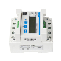 Medidor de Energía Trifásico de 4 Hilos CHINT DTSU666 para Riel DIN con CT 380V RS485, Medidor de kWh con Lectura Remota para Uso Industrial, Comercial y Fotovoltaico