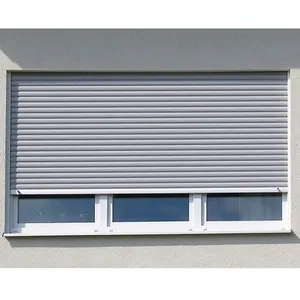 TOMA-Elektro Alu mit Rollladen, Schiebefenster mit elektrischem Rollladen-Fenster, mit Sicherheits jalousie, AS2047