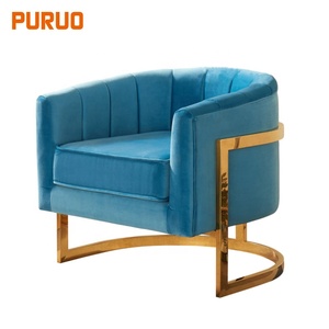 Puruo di lusso soggiorno mobili divano singolo poltrona in tessuto moderno per il tempo libero sedia per mobili per la casa - Product Image 5