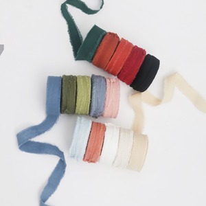 Pita Bunga Hijau Berumbai Poliester Ramah Lingkungan Buatan Tangan 4x5m untuk Pembungkus Kado Dekorasi Buket Bunga (10 Yard Per) - Product Image 1