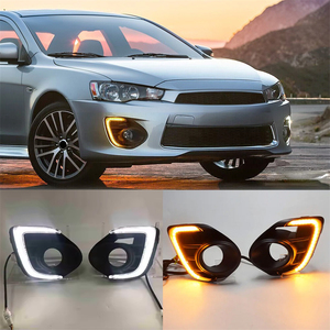 Led ban ngày chạy đèn DRL với Sương Mù Ánh sáng lần lượt tín hiệu đèn lắp ráp phù hợp cho Mitsubishi Lancer 2016 2017 2018 2019 - Product Image 4