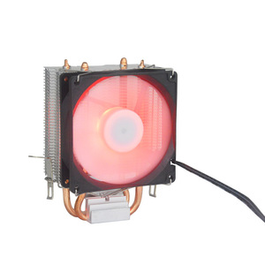 Enfriador de CPU Silencioso con 2 Tubos de Calor de Cobre y Aluminio, Conector de Pin con Rodamiento Fluido de 9 cm, Luces de Ventilador, para PC de Escritorio 775/1155 - Product Image 5