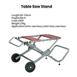 하이 퀄리티 휴대용 범용 조정 마이터 톱 스탠드 바퀴와 테이블 톱 스탠드 - Product Image 3