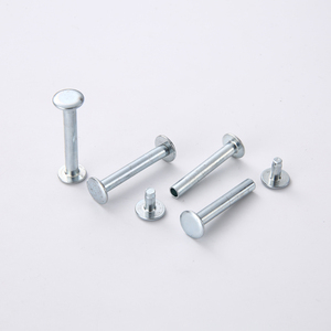 Rivets en acier au carbone à fente plaqués nickel, <span class=keywords><strong>vis</strong></span> de fixation Chicago pour livre - Product Image 4