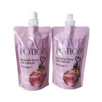 Bouteille en plastique cosmétique liquide crème lotion avec bouchon rabattable personnalisé à impression intégrale, sachet de conditionnement portable, sachet de 50 ml
