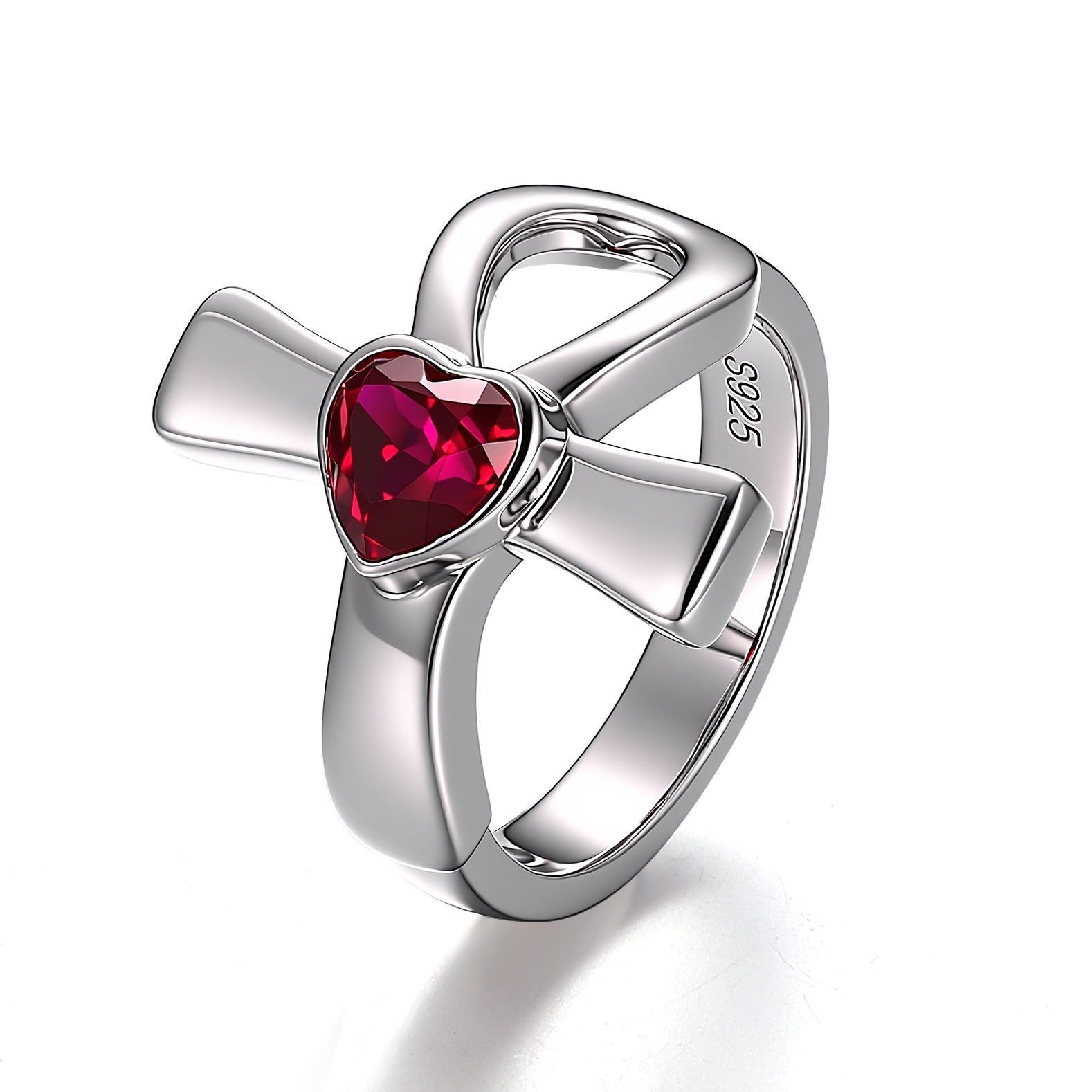 Bague en or massif 14 carats avec pierre de laboratoire.