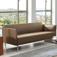 Salle de réception de direction Commerciale Mobilier de bureau personnalisé de luxe Ensemble de canapés de bureau en cuir moderne pour PDG